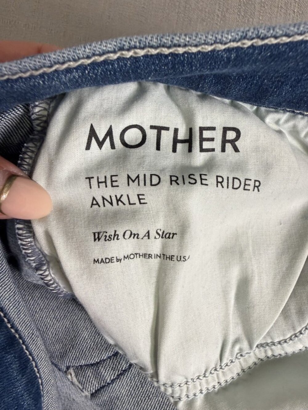 Mother The Mid Rise Rider Ankle Jeans In Wish On A Star Straight Crop Size 29 - Picture 4 of 16